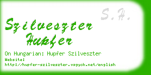 szilveszter hupfer business card